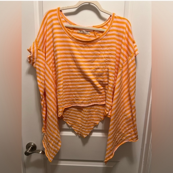 NWT Free People We The Free Striped Angel Tee Size L - Picture 7 of 7